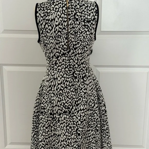 Kate Spade Black and White Animal Print Swing Dress - Picture 2 of 7